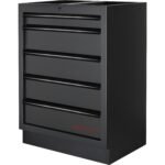 KRAFTWERK Mobilio Werkstatteinrichtung, Werkbank Black Edition 2er Unterschrank-Kombi, 14 Schubladen, Arbeitsplatte Edelstahl – 3964K-BLK-007-IX – KW-3964K-BLK-007-IX – Bild 4