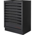 KRAFTWERK MOBILIO 3er Kombi Werkstattschrank – Multiplexplatte, 3 Oberschränke & Lochwand – KW-3964K-BLK-005 – Bild 5