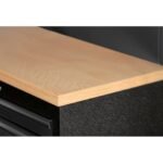 KRAFTWERK MOBILIO BLACK EDITION 2er Kombi breit – Buche-Multiplex-Arbeitsplatte, 7 Schubladen, Lochwand, 2275 mm – KW-3964K-BLK-022 – Bild 3