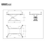 KROFtools 3.000kg Scheren-Hubtisch mit Einfach-Schere, Universal elektrisch Hubtisch, 3to Scherenhebebühne 400V – 9819 – Bild 4