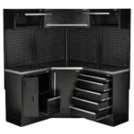 BUNKER Modulare Eck Werkstatteinrichtung Werkbank mit Edelstahl-Arbeitsplatte – 18-teilig – D31641 – Bild 2