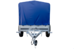 Anhänger Garden Trailer 200 KIPP 200×106 cm 750 kg [mit Hochspriegel, blauer Hochplane und Stützrad] – Bild 5