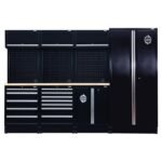 BUNKER 2960mm Modulare Werkstatteinrichtung Werkbank mit Hartholz-Arbeitsplatte – 15-teilig – D27203