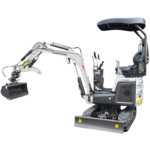 NEU Rhinoceros KS10-8 Diesel Mini-Bagger – 10 PS, 1 Zylinder Motor inkl. Schaufelpaket – 200 mm, 380 mm, Schnellwechsler, Hydraulischen Daumen Greifer – Bild 2