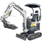 NEU Rhinoceros KS10-8 Diesel Mini-Bagger – 10 PS, 1 Zylinder Motor inkl. Schaufelpaket – 200 mm, 380 mm, Schnellwechsler, Hydraulischen Daumen Greifer – Bild 4
